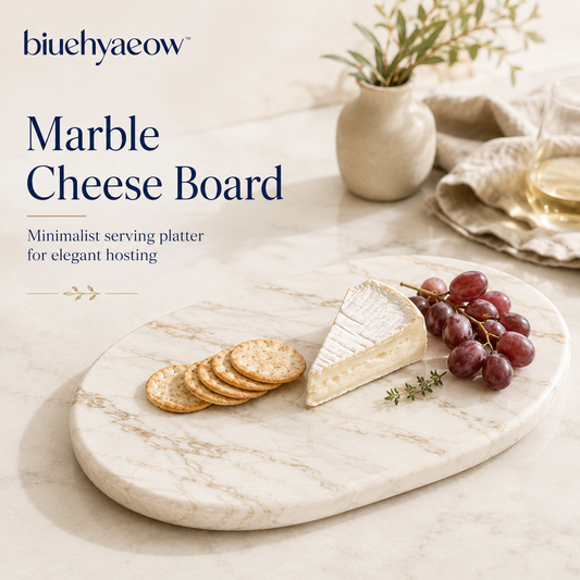 biuehyaeow™ Elegant Marble Cheese Board | Minimalist Serving Platter